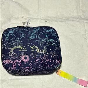 Love2Design Unicorn Print Kids Lunch Bag navy w/ombre print yellow teal pink nwt
